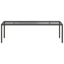 vidaXL Kerti Asztal Tiszta fekete 250 x 100 x 75 cm polirattan