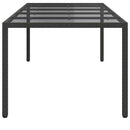 vidaXL Kerti Asztal Tiszta fekete 250 x 100 x 75 cm polirattan