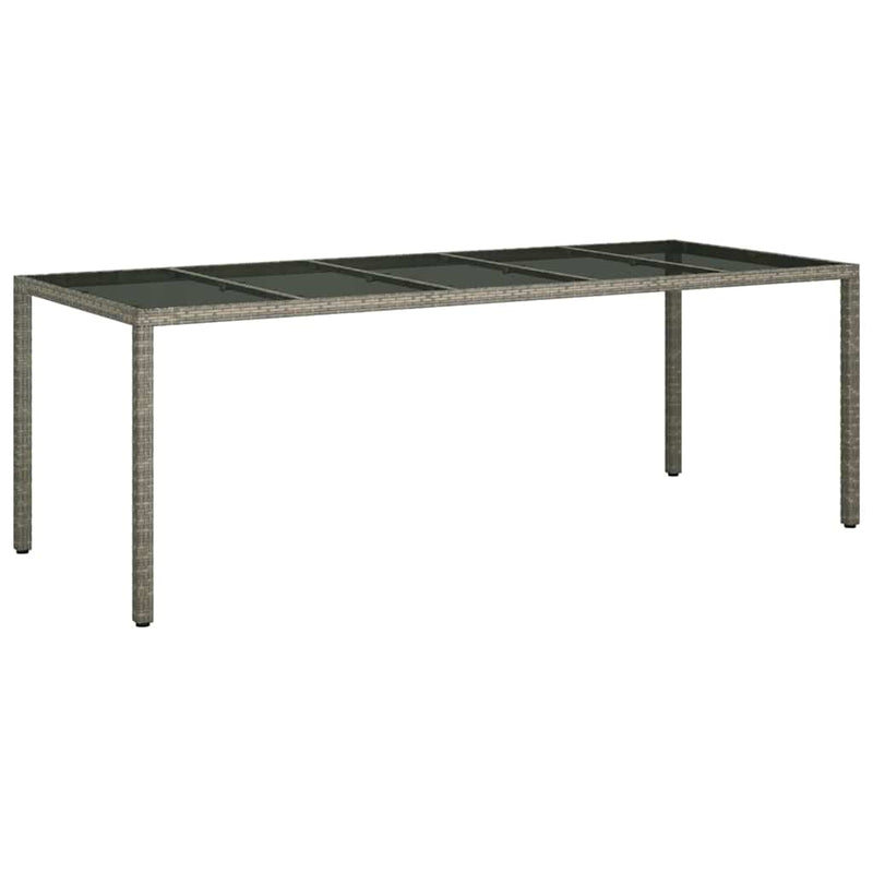 vidaXL Kerti Étkezőasztal Szürke 250 x 100 x 75 cm Poli rattan