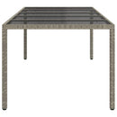 vidaXL Kerti Asztal Szürke 250 x 100 x 75 cm polirattan