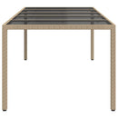 vidaXL Kerti Asztal Bézs 250 x 100 x 75 cm polirattan