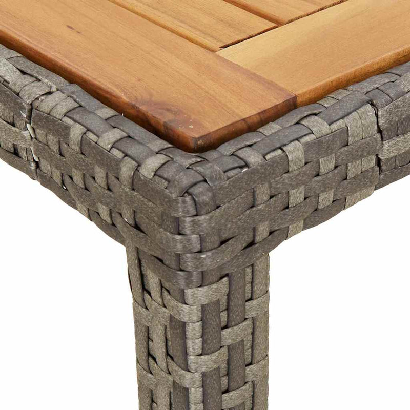 vidaXL Kerti Étkezőasztal Szürke 250 x 100 x 75 cm Poli rattan