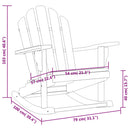vidaXL 2 db tömör tíkfa kerti adirondack hintaszék 79 x 100 x 103 cm