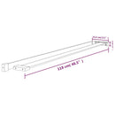 vidaXL fekete alumínium zuhanypolc walk-in zuhanyfalhoz 118 cm