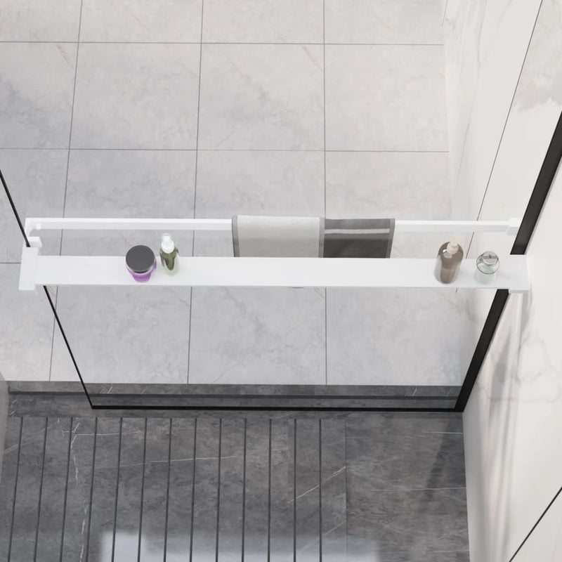 vidaXL fehér alumínium zuhanypolc walk-in zuhanyfalhoz 90cm