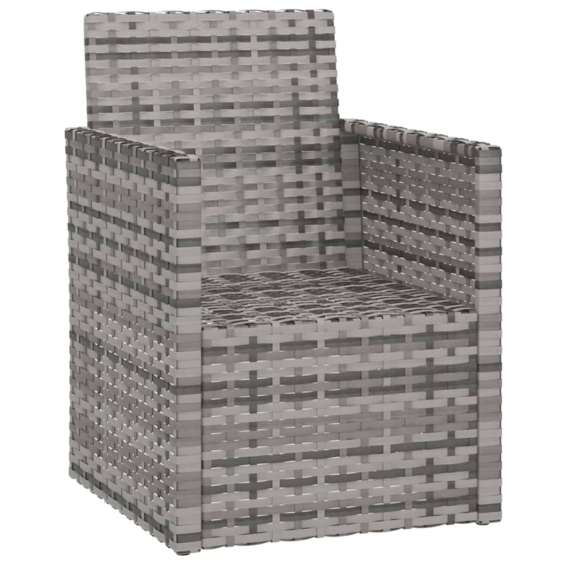 vidaXL szürke polyrattan kerti fotel párnával
