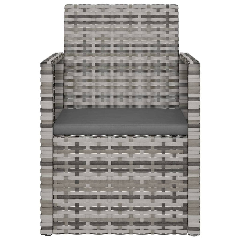 vidaXL szürke polyrattan kerti fotel párnával