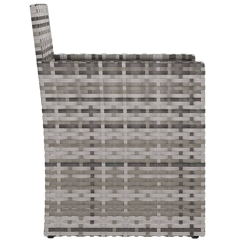vidaXL szürke polyrattan kerti fotel párnával