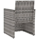 vidaXL szürke polyrattan kerti fotel párnával