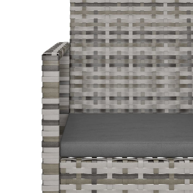 vidaXL szürke polyrattan kerti fotel párnával