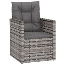 vidaXL szürke polyrattan kerti fotel párnákkal