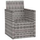 vidaXL szürke polyrattan kerti fotel párnákkal
