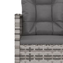 vidaXL szürke polyrattan kerti fotel párnákkal