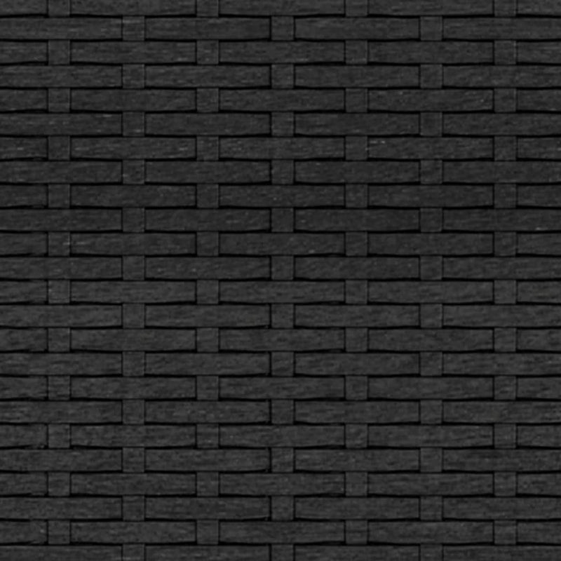 vidaXL fekete 3 személyes polyrattan kerti kanapé párnákkal