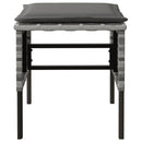 vidaXL 4 db szürke polyrattan kerti lábzsámoly párnákkal