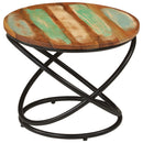 vidaXL tömör újrahasznosított fa és acél dohányzóasztal Ø50 x 40 cm