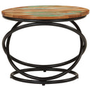 vidaXL tömör újrahasznosított fa és acél dohányzóasztal Ø50 x 40 cm