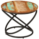 vidaXL tömör újrahasznosított fa és acél dohányzóasztal Ø50 x 40 cm