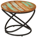 vidaXL tömör újrahasznosított fa és acél dohányzóasztal Ø50 x 40 cm