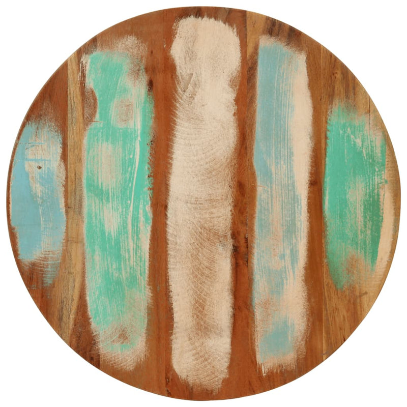 vidaXL tömör újrahasznosított fa és acél dohányzóasztal Ø50 x 35 cm