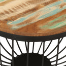 vidaXL tömör újrahasznosított fa és acél dohányzóasztal Ø50 x 35 cm