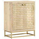 vidaXL tömör mangófa tálalószekrény 2 ajtóval 55 x 30 x 70 cm