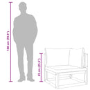 vidaXL tömör akácfa elemes sarokkanapé tópszínű párnákkal