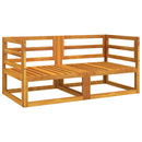 vidaXL 2 db tömör akácfa elemes sarokkanapé világosszürke párnákkal