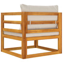 vidaXL tömör akácfa kerti szék világosszürke párnákkal