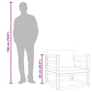 vidaXL tömör akácfa kerti szék világosszürke párnákkal