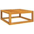 vidaXL tömör akácfa kerti lábtartó zöld párnával