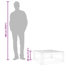 vidaXL tömör akácfa dohányzóasztal 68 x 68 x 29 cm