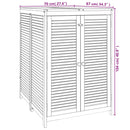 vidaXL tömör akácfa kerti tárolóláda 70 x 87 x 104 cm