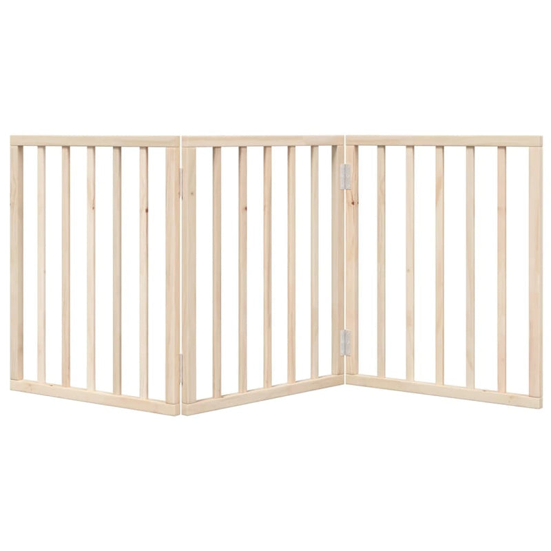 vidaXL összecsukható kutyakapu 3 panelből, 150 cm, nyárfa