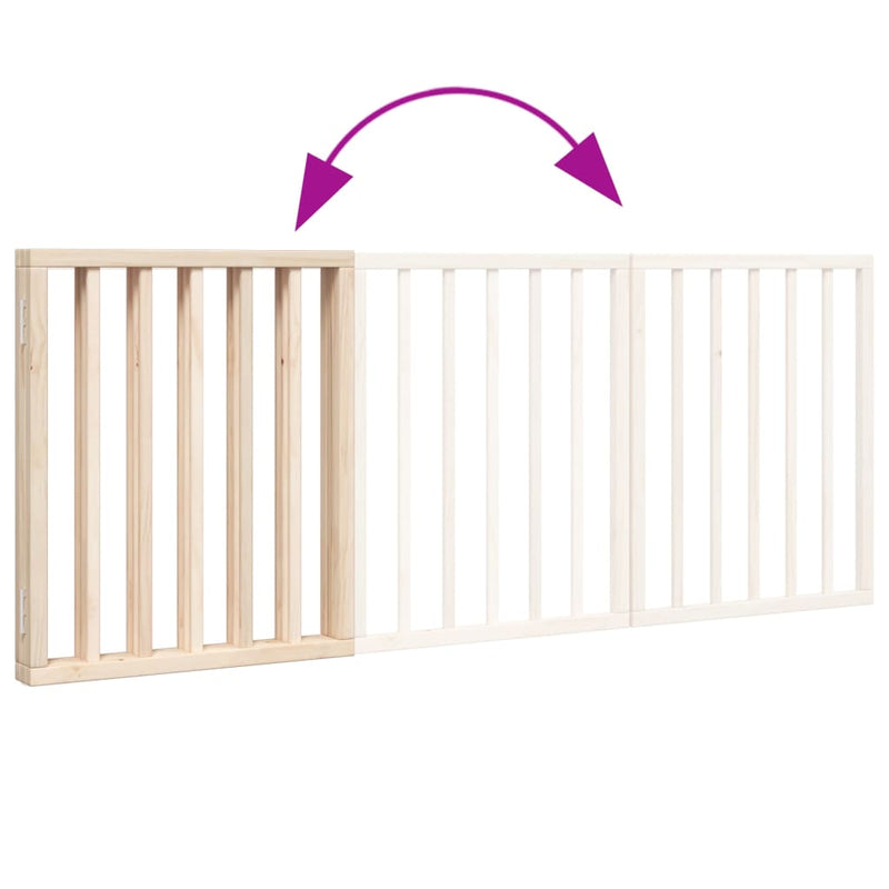 vidaXL összecsukható kutyakapu 3 panelből, 150 cm, nyárfa
