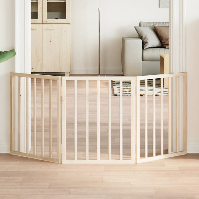 vidaXL összecsukható kutyakapu 3 panelből, 150 cm, nyárfa