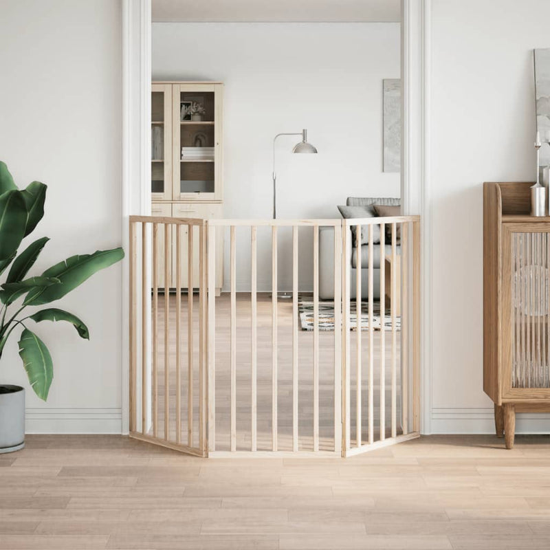 vidaXL nyárfa 3 paneles összecsukható kutyakapu 150 cm