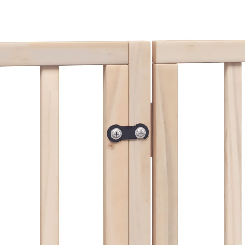 vidaXL nyárfa 4 paneles összecsukható kutyakapu ajtóval 320 cm