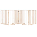 vidaXL nyárfa 4 paneles összecsukható kutyakapu ajtóval 320 cm