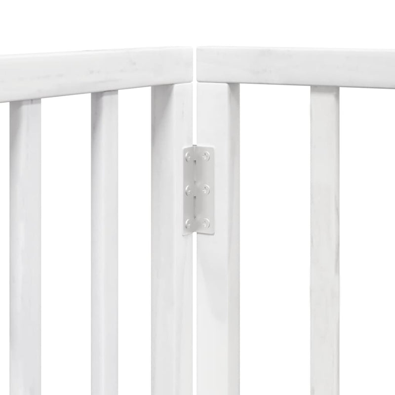 vidaXL fehér nyárfa 3 paneles összecsukható kutyakapu 150 cm
