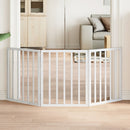 vidaXL fehér nyárfa 3 paneles összecsukható kutyakapu 150 cm