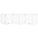 vidaXL fehér nyárfa 6 paneles összecsukható kutyakapu ajtóval 300 cm