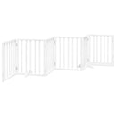 vidaXL fehér nyárfa 6 paneles összecsukható kutyakapu ajtóval 300 cm