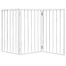 vidaXL összecsukható, 3 paneles, fehér, nyárfa kutyakapu 150 cm