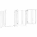 vidaXL fehér, nyárfa kutyakapu összecsukható ajtóval, 6 panellel, 300 cm