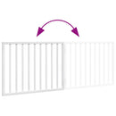 vidaXL összecsukható, 2 paneles, fehér nyárfa kutyakapu 160 cm