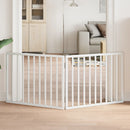 vidaXL összecsukható, 2 paneles, fehér nyárfa kutyakapu 160 cm