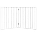 vidaXL összecsukható, 2 paneles, fehér nyárfa kutyakapu 160 cm