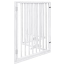 vidaXL fehér, nyárfa kutyakapu összecsukható ajtóval, 4 panellel, 320 cm