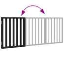 vidaXL fekete nyárfa 3 paneles összecsukható kutyakapu 150 cm